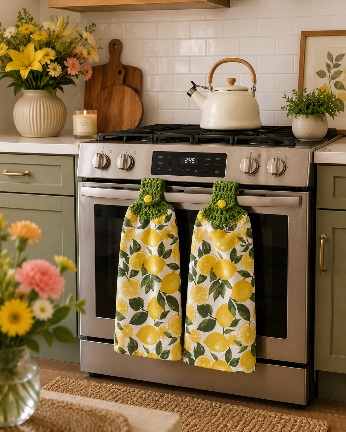 YarnAna's Handmade Kitchen Towels Life Gives You Lemons