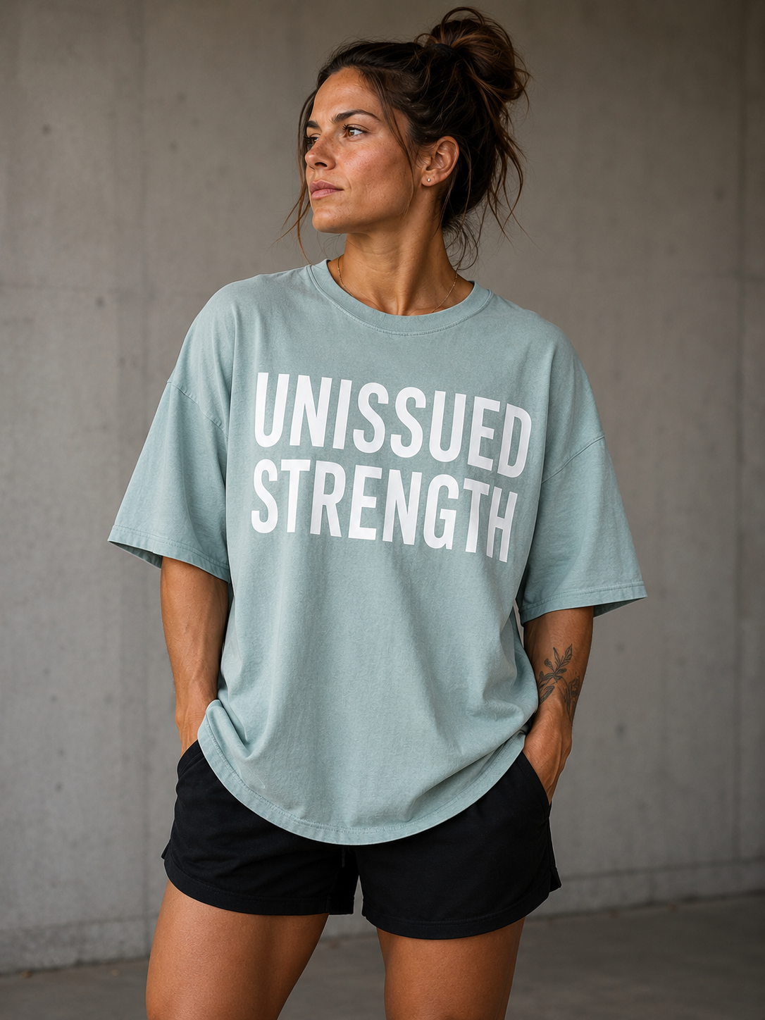 Unissued Strength Oversized Drop Shoulder T-Shirt | Relaxed Fit Heavyweight Tee