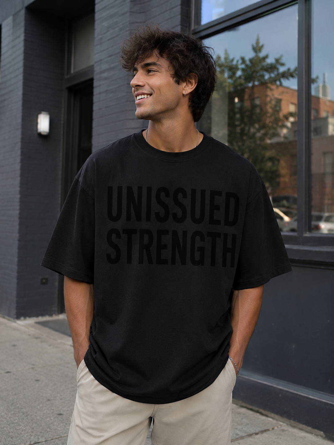 Unissued Strength Oversized Drop Shoulder T-Shirt | Relaxed Fit Heavyweight Tee