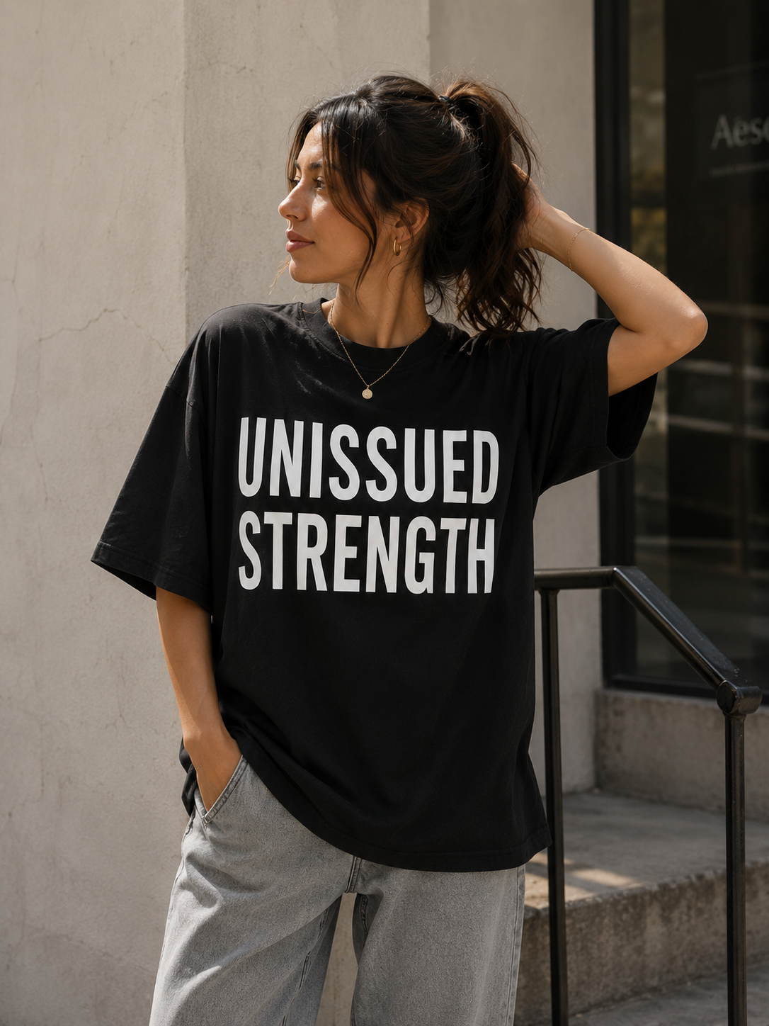 Unissued Strength Oversized Drop Shoulder T-Shirt | Relaxed Fit Heavyweight Tee