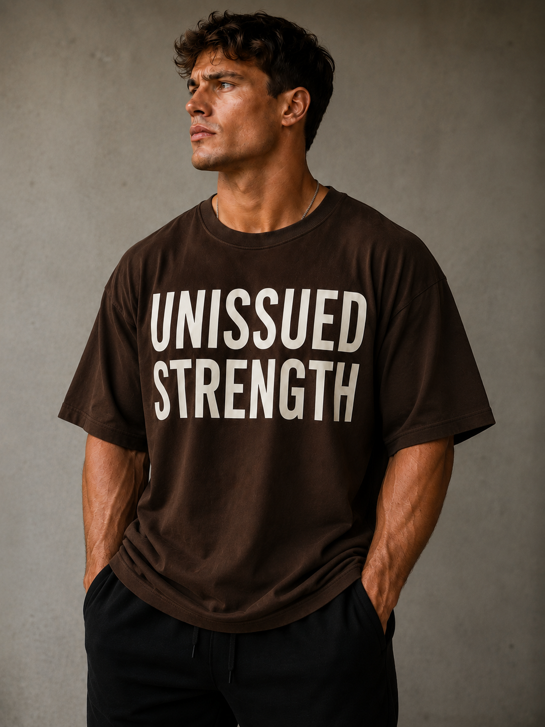 Unissued Strength Oversized Drop Shoulder T-Shirt | Relaxed Fit Heavyweight Tee