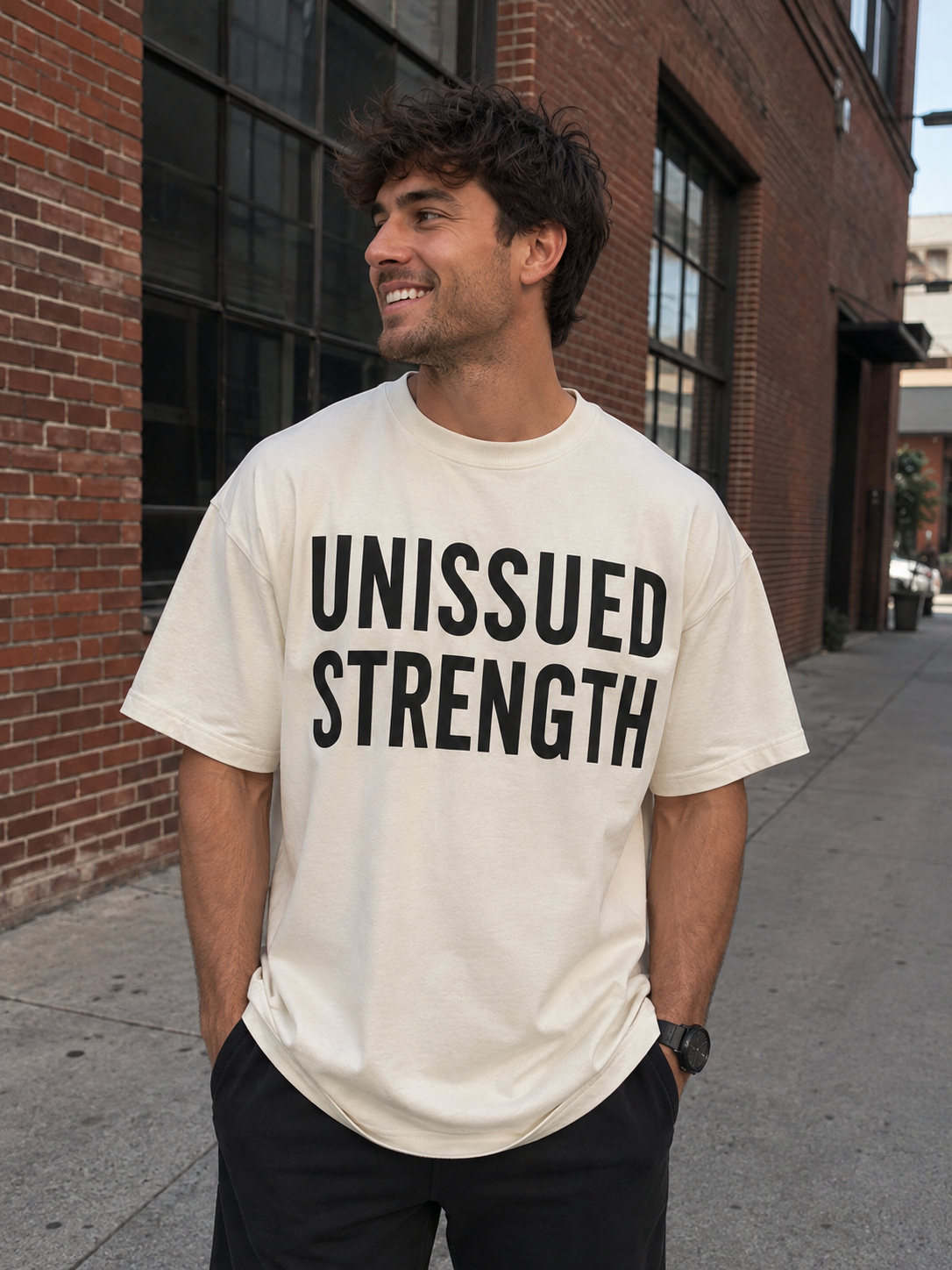 Unissued Strength Oversized Drop Shoulder T-Shirt | Relaxed Fit Heavyweight Tee