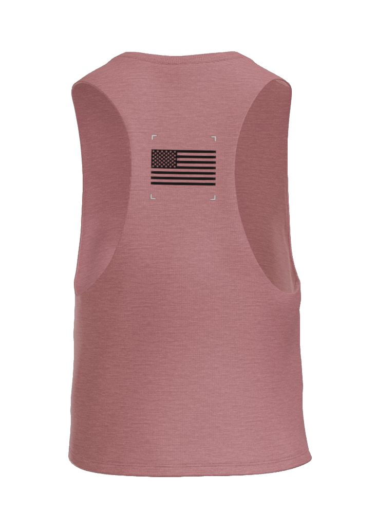 Custom JAB Racerback Cropped Tank, Mauve