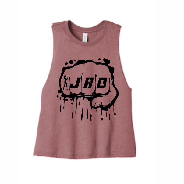 Custom JAB Racerback Cropped Tank, Mauve