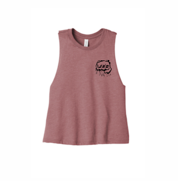 Custom JAB Racerback Cropped Tank, Mauve