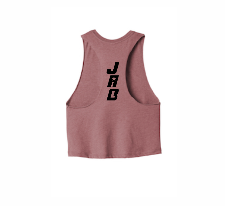 Custom JAB Racerback Cropped Tank, Mauve