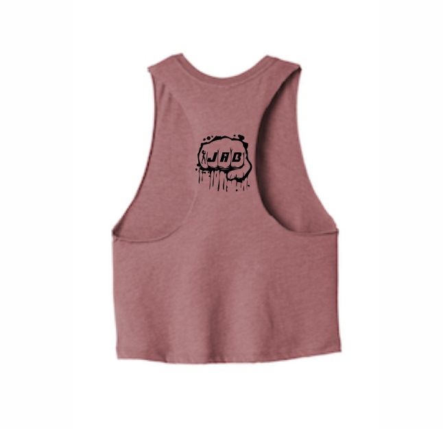 Custom JAB Racerback Cropped Tank, Mauve