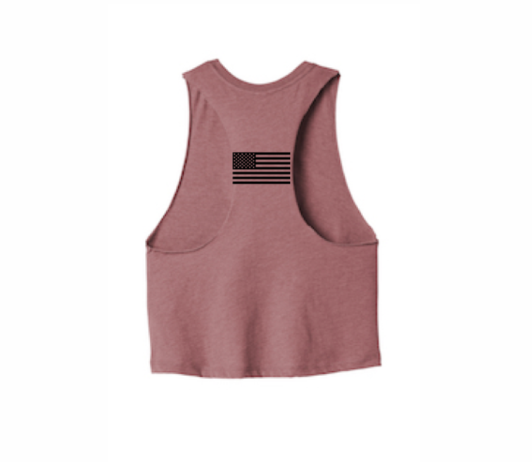 Custom JAB Racerback Cropped Tank, Mauve