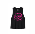 Custom JAB Racerback Cropped Tank, Black