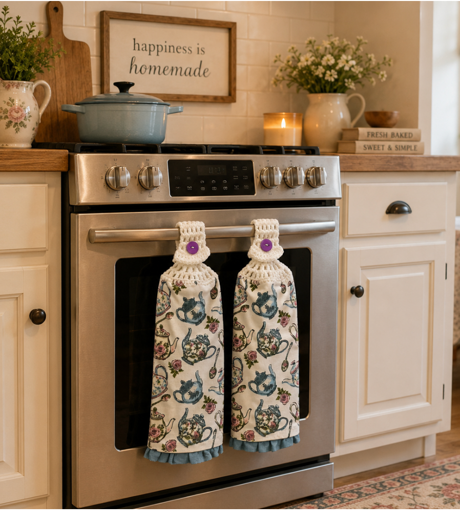 YarnAna's Handmade Kitchen Towels No Place Like Home