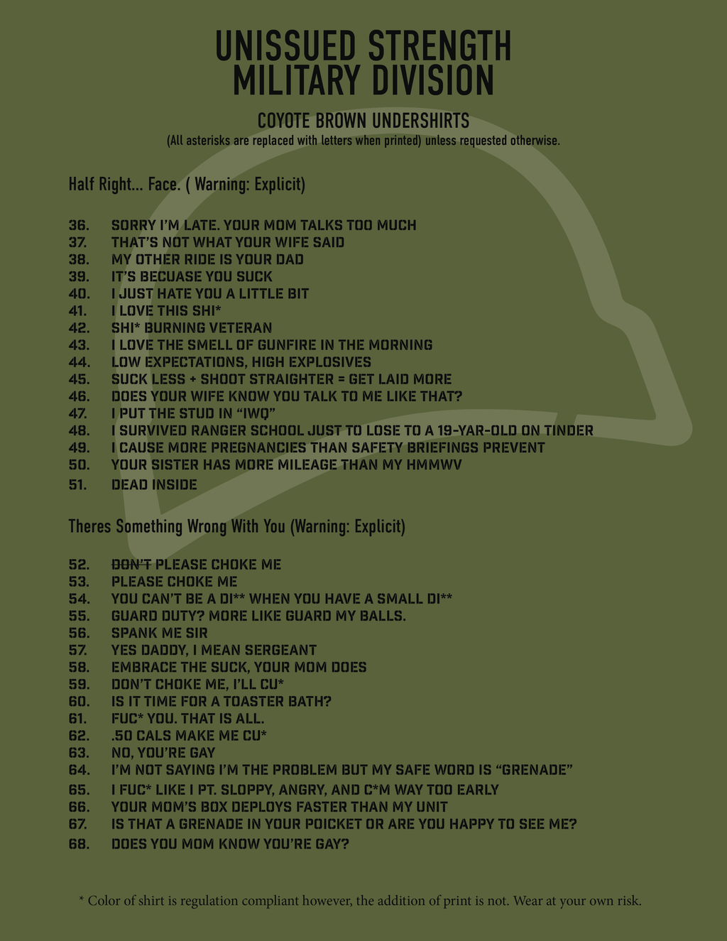 Military Morale Undershirts