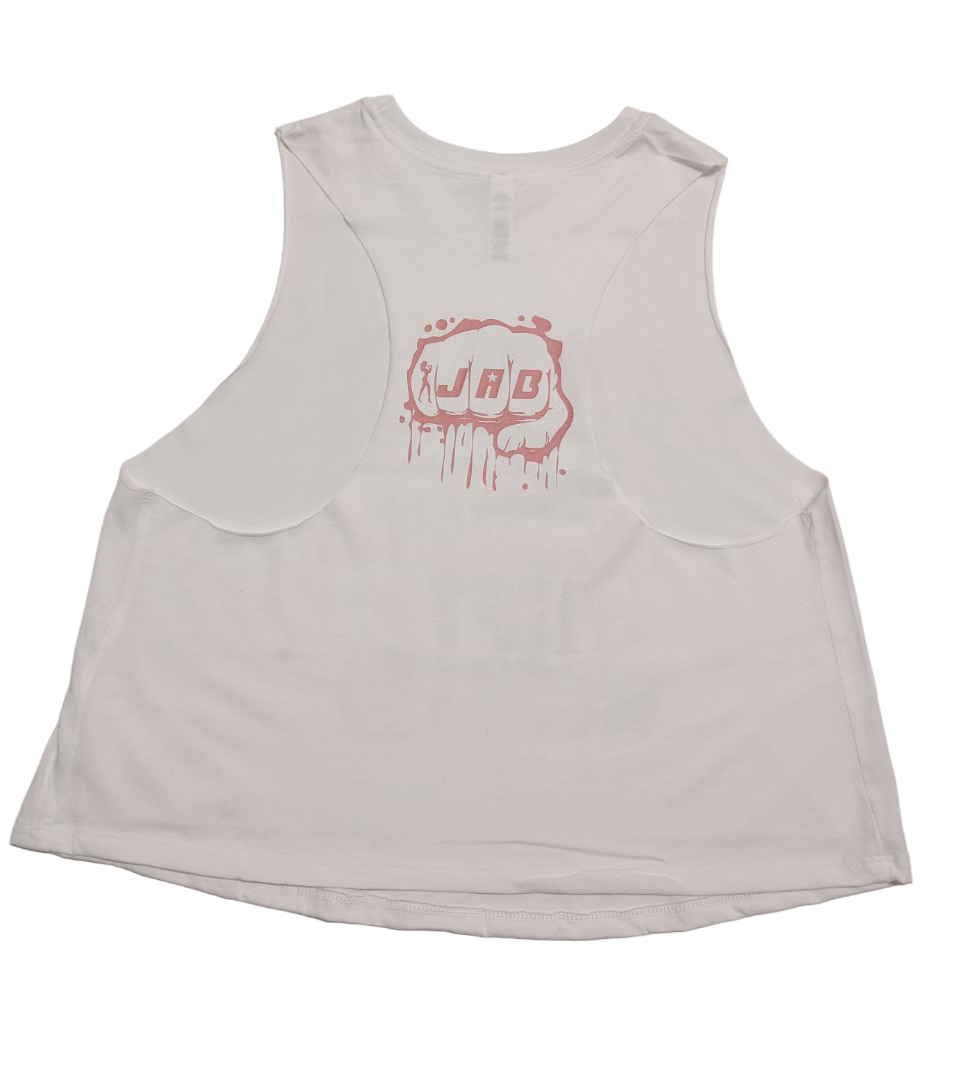 JAB Fitness “Grandmas Lift Weights” Cropped Tank – White