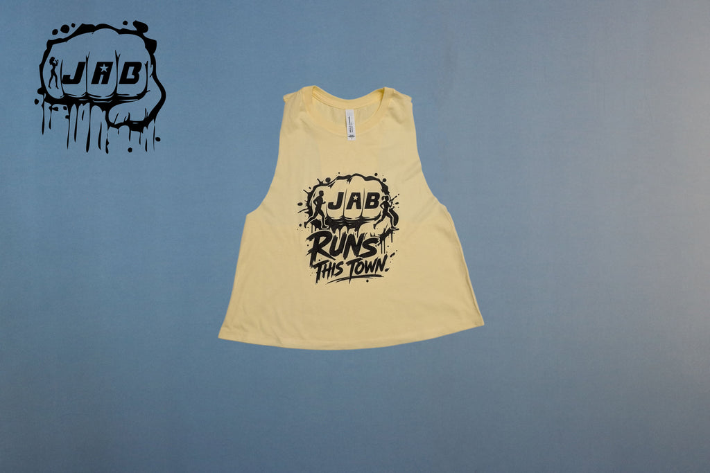 JAB Runs this Town Racerback Cropped Tank